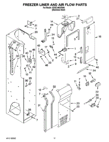 08 - Freezer Liner And Air Flow Parts parts for Kitchenaid Refrigerator KSSC48QVS00 from AppliancePartsPros.com