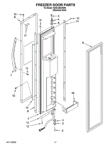 11 - Freezer Door Parts parts for Kitchenaid Refrigerator KSSC48QVS00 from AppliancePartsPros.com