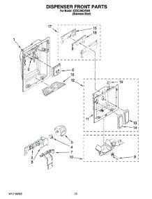 12 - Dispenser Front Parts parts for Kitchenaid Refrigerator KSSC48QVS00 from AppliancePartsPros.com