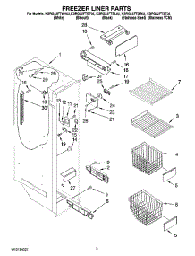 04 - Freezer Liner Parts parts for Kitchenaid Refrigerator KSRG22FTST02 from AppliancePartsPros.com