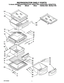 05 - Refrigerator Shelf Parts parts for Kitchenaid Refrigerator KSRG22FTST02 from AppliancePartsPros.com