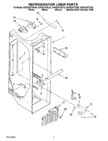 02 - Refrigerator Liner Parts parts for Kitchenaid Refrigerator KSRG25FTBL02 from AppliancePartsPros.com