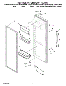 06 - Refrigerator Door Parts parts for Kitchenaid Refrigerator KSRK25FVWH00 from AppliancePartsPros.com
