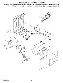 08 - Dispenser Front Parts parts for Kitchenaid Refrigerator KSRK25FVWH00 from AppliancePartsPros.com