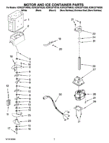 05 - Motor And Ice Container Parts parts for Kitchenaid Refrigerator KSRK25FVSS00 from AppliancePartsPros.com