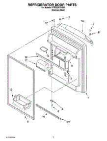 04 - Refrigerator Door Parts parts for Kitchenaid Refrigerator KTRC22KVSS00 from AppliancePartsPros.com