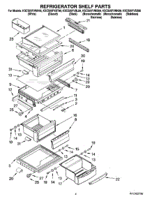 03 - Refrigerator Shelf Parts parts for Kitchenaid Refrigerator KSCS25FVMS00 from AppliancePartsPros.com