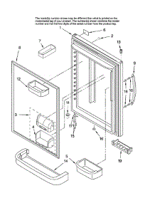 Refrigerator Door parts for Kitchenaid Refrigerator KBRS22ETSS11 from AppliancePartsPros.com