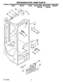 02 - Refrigerator Liner Parts parts for Kitchenaid Refrigerator KSCS25FVMK00 from AppliancePartsPros.com