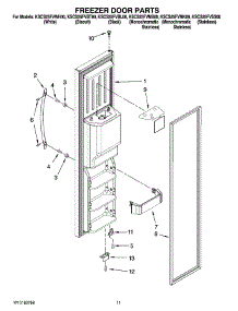 07 - Freezer Door Parts parts for Kitchenaid Refrigerator KSCS25FVMK00 from AppliancePartsPros.com