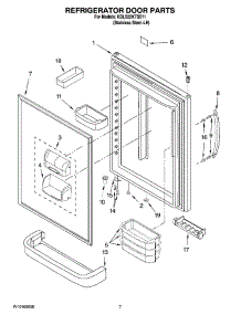 04 - Refrigerator Door Parts parts for Kitchenaid Refrigerator KBLS22KTSS11 from AppliancePartsPros.com