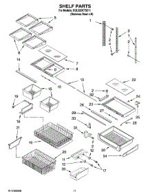 06 - Shelf Parts parts for Kitchenaid Refrigerator KBLS22KTSS11 from AppliancePartsPros.com