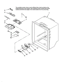 Refrigerator Liner parts for Kitchenaid Refrigerator KBRS22KTWH11 from AppliancePartsPros.com