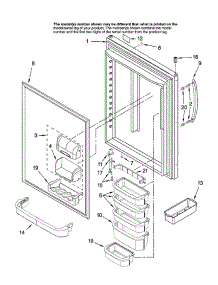 Refrigerator Door parts for Kitchenaid Refrigerator KBRS22KTWH11 from AppliancePartsPros.com