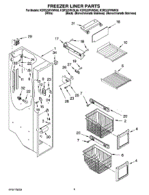 04 - Freezer Liner Parts parts for Kitchenaid Refrigerator KSRS25RVMK00 from AppliancePartsPros.com
