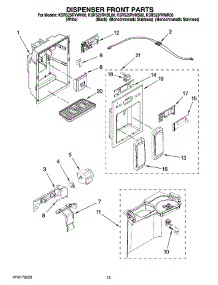08 - Dispenser Front Parts parts for Kitchenaid Refrigerator KSRS25RVMK00 from AppliancePartsPros.com