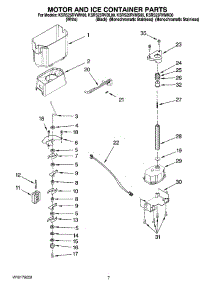 05 - Motor And Ice Container Parts parts for Kitchenaid Refrigerator KSRS25RVMS00 from AppliancePartsPros.com