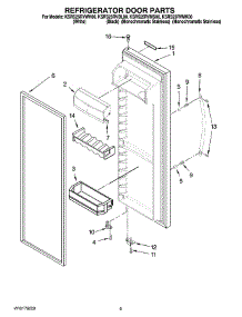 06 - Refrigerator Door Parts parts for Kitchenaid Refrigerator KSRS25RVMS00 from AppliancePartsPros.com