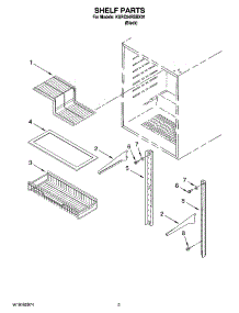 02 - Shelf Parts parts for Kitchenaid Refrigerator KURO24RSBX01 from AppliancePartsPros.com