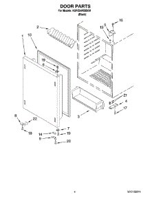 03 - Door Parts parts for Kitchenaid Refrigerator KURO24RSBX01 from AppliancePartsPros.com