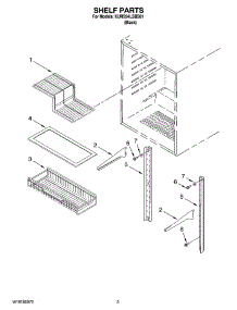 02 - Shelf Parts parts for Kitchenaid Refrigerator KURS24LSBS01 from AppliancePartsPros.com