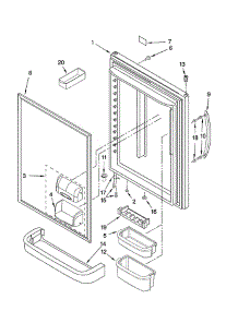 Refrigerator Door parts for Kitchenaid Refrigerator KBRS20ETSS11 from AppliancePartsPros.com
