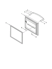 Freezer Door parts for Kitchenaid Refrigerator KBRS20ETSS11 from AppliancePartsPros.com
