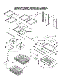 Shelf parts for Kitchenaid Refrigerator KBRS22ETBL11 from AppliancePartsPros.com