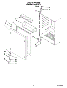 03 - Door Parts parts for Kitchenaid Refrigerator KURO24LSBX01 from AppliancePartsPros.com