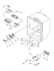 Refrigerator Liner parts for Kitchenaid Refrigerator KBRS20ETWH11 from AppliancePartsPros.com