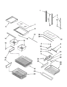 Shelf parts for Kitchenaid Refrigerator KBRS20ETWH11 from AppliancePartsPros.com