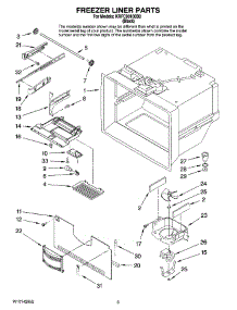02 - Freezer Liner Parts parts for Kitchenaid Refrigerator KRFC90100B0 from AppliancePartsPros.com