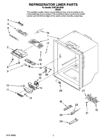 03 - Refrigerator Liner Parts parts for Kitchenaid Refrigerator KRFC90100B0 from AppliancePartsPros.com