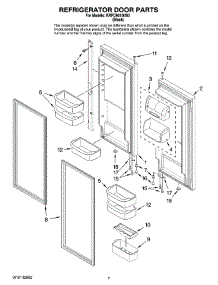 04 - Refrigerator Door Parts parts for Kitchenaid Refrigerator KRFC90100B0 from AppliancePartsPros.com