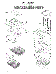 06 - Shelf Parts parts for Kitchenaid Refrigerator KRFC90100B0 from AppliancePartsPros.com
