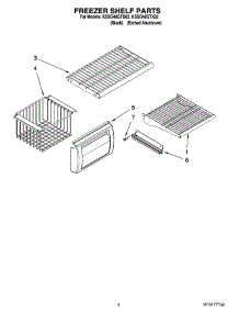 03 - Freezer Shelf Parts parts for Kitchenaid Refrigerator KSSO48QTX02 from AppliancePartsPros.com