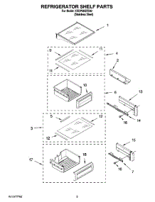 07 - Refrigerator Shelf Parts parts for Kitchenaid Refrigerator KSSP36QTS02 from AppliancePartsPros.com