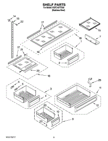 06 - Shelf Parts parts for Kitchenaid Refrigerator KBFC42FTS02 from AppliancePartsPros.com