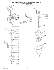 09 - Motor And Ice Container Parts parts for Kitchenaid Refrigerator KSSP36QTS02 from AppliancePartsPros.com