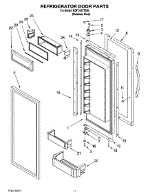07 - Refrigerator Door Parts parts for Kitchenaid Refrigerator KBFC42FTS02 from AppliancePartsPros.com