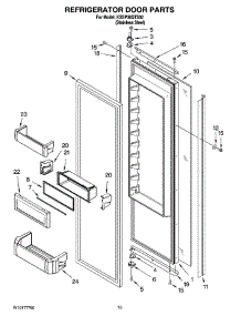 10 - Refrigerator Door Parts parts for Kitchenaid Refrigerator KSSP36QTS02 from AppliancePartsPros.com