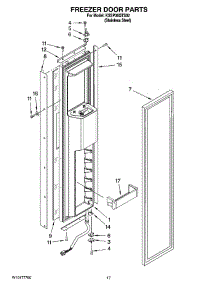 11 - Freezer Door Parts parts for Kitchenaid Refrigerator KSSP36QTS02 from AppliancePartsPros.com