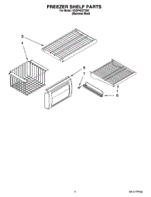 03 - Freezer Shelf Parts parts for Kitchenaid Refrigerator KSSP42QTS02 from AppliancePartsPros.com