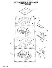 07 - Refrigerator Shelf Parts parts for Kitchenaid Refrigerator KSSP42QTS02 from AppliancePartsPros.com