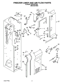 08 - Freezer Liner And Air Flow Parts parts for Kitchenaid Refrigerator KSSP42QTS02 from AppliancePartsPros.com