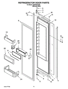 10 - Refrigerator Door Parts parts for Kitchenaid Refrigerator KSSP42QTS02 from AppliancePartsPros.com