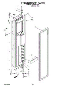 11 - Freezer Door Parts parts for Kitchenaid Refrigerator KSSP42QTS02 from AppliancePartsPros.com