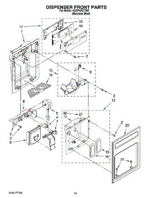 12 - Dispenser Front Parts parts for Kitchenaid Refrigerator KSSP42QTS02 from AppliancePartsPros.com