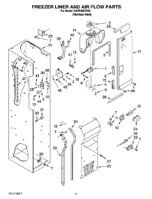 08 - Freezer Liner And Air Flow Parts parts for Kitchenaid Refrigerator KSSP48QTS02 from AppliancePartsPros.com