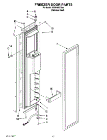 11 - Freezer Door Parts parts for Kitchenaid Refrigerator KSSP48QTS02 from AppliancePartsPros.com